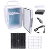Ddujbtp Frigorifero solare portatile con scatola di batteria Piccolo frigorifero alimentato solare Tailgating raffreddamento solare facile da trasportare per frigorifero a energia solare Tailgating