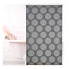 Relaxdays Tenda per Doccia Moderna, 100x240, Vasca da Bagno, Idrorepellente, Montaggio a Soffitto, Rullo Finestra,Grigia, Acciaio