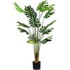 Avilia Pianta di Monstera Artificiale con 16 Foglie, 170 cm, Vaso con Muschio Naturale, Perfetta per Ambienti Interni, Pianta Finta Grande per Soggiorno, Pianta Artificiala da Interno Realistica