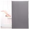 Relaxdays Tenda per Doccia Moderna, 100x240, Vasca da Bagno, Idrorepellente, Montaggio a Soffitto, Rullo Finestra,Grigia
