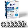 Laica Filtro Fast Disk per Bottiglia e Borraccia Filtrante, Brevettato a Carboni Attivi, 100% Made in Italy, Filtrazione Istantanea, Durata 1 Mese/120 L, Confezione da 6 Filtri, 6 Unità