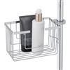 Wenko Supporto per Asta Doccia MOD. Valognes Caddy in Acciaio Inox per Doccia Senza Fori mensola cromata organizzatore Bagno 20x12x13 cm Resistente