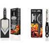 Microplane Mandolina a V con regolabile con accessorio julienne con lame affilate in acciaio & Pelapatate con doppia lama in acciaio inossidabile per desrtimani e mancini