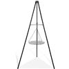 CCLIFE Griglia Treppiede Barbecue con Braciere,altezza 205cm griglia Girevole Portatile,Catena Regolabile in Altezza