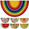 LUA VIKA Zerbino ingresso esterno cocco - Arcobaleno - 40x70 cm - tappeto ingresso esterno casa - zerbino cocco mezzaluna - zerbini moderni e originali