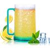 ACTOYS Boccale di Birra Refrigerante Bicchieri Freezer Birra, 450 ML Bicchiere Birra Doppia Parete, Boccale Birra in Plastica, Boccali da Birra con Manico, Tazza Birra per Mantenere Fresche (Verde)