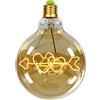 TIANFAN Lampadine a LED vintage Big Globe G125 4 W 220/240 V con lettere dell'alfabeto, lampadina decorativa super gialla calda (freccia di Cupido)