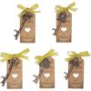 Hetuyon Set di 100 apribottiglie vintage per chiavi, matrimonio, feste, regalo con biglietti di ringraziamento per ospiti, decorazione da tavolo, battesimo, compleanno, comunione, regalo di nozze e accessori