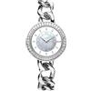 CIGA Design Orologio da donna collezione Sparkle al quarzo, lunetta con gemme, elegante quadrante in madreperla, bracciale a C in acciaio raffinato, chiusura magnetica rotonda per orologio da donna