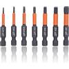 Agatige 7 Pezzi Brugola Per Avvitatore 50mm, Kit Inserti per Avvitatore Professionali, Inserti Lunghi per Avvitatore, bit Avvitatore Magnetico for Screwdriver, Drill e Impact Driver (Nero)