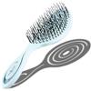 CHIARA AMBRA Spazzola Districante Capelli Bagnati e Asciutti - Spazzola Capelli Ricci Lisci Mossi - Scioglinodi e Anti Rottura per Extension - Ergonomica con Design a Spirale - Azzurro
