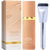 Crsetmyth Fondotinta Warm Change Foundation Con Pennello - Fondotinta Liquido Adattabile Al Tono Della Pelle, Coprente E Idratante, Lunga Tenuta, Impermeabile, Leggero Con Spf 50, Per Tutti I Tipi Di Pelle