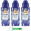 Beni Culinari 3 profumi di biancheria Coccolino Profumo per Bucato Elixir - Profumo liquido per il bucato - con campanula selvatica e bergamotto 342 ml + portachiavi Beni Culinari