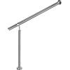 Froadp Corrimano da parete in acciaio inox, ringhiera con anello a sfera, inclinazione e altezza regolabile, montaggio laterale, ringhiera per scale per interni ed esterni (argento, 200 x 90 cm)