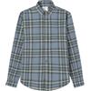 SPRINGFIELD Camicia Cotton Slub Quadri Grandi Uomo, Blu Acciaio, M