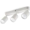 da LIGHT Lampada da soffitto a LED a 3 luci, girevole e orientabile, 30 cm, GU10 (senza lampadina), retrò/vintage, 230 V, colore bianco, per soggiorno, camera da letto, cucina, DAL1130