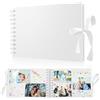 Splend Album Fotografico Personalizzabile 24 x 17 cm, Album Foto 60 Pagine, Bianco | Piccolo Scrapbook 10x15 Fai da Te a Spirale, Copertina Rigida, Scrapbooking per Nozze, Anniversario Matrimonio San Valentino