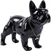 suruim Statua Di Bulldog Inglese in Resina Scultura Bulldog Francese Decorazione Per La Casa Moderna Figurine Da Collezione Art Dog Statua Bulldog Figurine in Resina Artigianato (nero, 29 cm)
