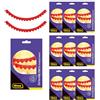 Idena 90253 - Guirlandes en forme de coeur, longueur env. 2 m, 10 x 2 guirlandes en papier avec des coeurs rouges, décoration pour la Saint-Valentin
