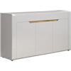 trendteam smart living Credenza in legno bianco, 150 x 84 x 40 cm