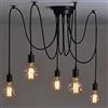 EUBEISAQI Vintage Edison Plafoniera Moderno Lampadario Luce 5 Lampadine pendente Lampadario da soffitto Regolabile Lampadari, lampade a sospensione e plafoniere E27 di Ragno(5 testa)