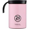 24Bottles Travel Tumbler - Tazza Termica Caffe Te Bevande in Acciaio Inox 350 ml, Termos Caffè 100% Ermetico, Thermos 6hHot/24hCold, Borraccia Termica Mug Ecologica Italian Design, Candy Pink Food Lid