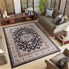 TAPISO Colorado Tappeto Pelo Corto Resistente Design Tradizionale Antracite Motivo Floreale Orientale Cornice Bordo Scuro Camera Salotto Soggiorno Sala Oeko-Tex 120 x 170 cm