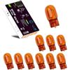 LIGHTWORLD24 Welt der Lichter LIGHTWORLD24 10x WY21W T20 12V 21W Lampadine Freccia Auto Arancione Giallo Attacco W3X16D Lampadina Segnalazione Laterale