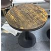OHMG Tavolo da bar, 60 x 60 x 75 cm, tavolo da pranzo industriale retrò,tavoli da cucina da bistrot rotondi/quadrati, tavoli da bistrot in metallo e legno, stile industriale (Ronda-70 x 70 x 72 cm-C)