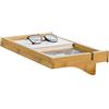 SoBuy Mensola da Letto Clip-On con Passacavi - Comodino in Bambù per Libri, Telefono & Occhiali, 36x25x9cm, Naturale NKD01-N