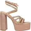 Tata Italia Sandali rosa con plateau e listini ricoperti da strass, Tacco alto 12cm ROSE GOLD 38