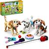 LEGO Creator 3 in 1 Adorabile set di giocattoli da costruzione per cani, regalo per gli amanti dei cani, con bassotto, beagle, carlino, barboncino, husky e labrador per bambini dai 7 anni in su, 31137