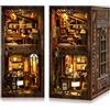 CRIOLPO Kit Book Nook DIY per Adulti - Casa in Miniatura con Luci LED da Montare, Modellismo 3D Creativo per Decorare Librerie - Regalo Originale per Appassionati di Fai da Te