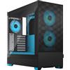 Fractal Design Pop Air RGB Cyan Core - Tempered Glass Clear Tint - Honeycomb Mes
