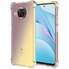 Dedux Cover per Xiaomi Mi 10T Lite 5G, Custodia Trasparente Gradiente Protettivo TPU Case, Ultra Sottile Rinforzo a Quattro Angoli Cover (Nero/Oro)