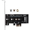 Gokelomg Schede aggiuntive PCIE a M2 PCI 3.0 X1 a NVME SSD, supporto per SSD M2 PCIE Raiser 2230 2242 2260 2280 M.2