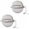PARENCE.- Set di 2 palline da tè in acciaio inossidabile-Infusore da tè in acciaio inossidabile con catena | Filtri per tè, infusi, spezie, erbe, infusi fatti in casa