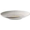 APS 85503 - Piatto in melammina, Ø 21 cm, altezza: 3 cm, colore: Bianco/Beige