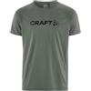 Craft Core Essence Logo Tee Leaf - Maglietta Traspirante XL in Poliestere Riciclato - Maglia Funzionale Manica Corta per Fitness, Escursionismo e Allenamento all'aperto