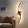 Comely LED Applique da Parete Interno, 80cm 27W Nero Moderno Lampada da Parete, Lampada a Muro per Camera da Letto Soggiorno Scale, Luce Calda 3000k