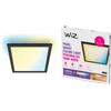 WiZ Plafoniera Quadrata Smart WiFi, Luce bianca da calda a fredda, 36W, Nero, Tecnologia SpaceSense, Controllo Vocale (Alexa, Apple HomeKit, Google Home)