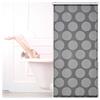 Relaxdays Tenda per Doccia Moderna, 80x240, Vasca da Bagno, Idrorepellente, Montaggio a Soffitto, Rullo Finestra,Grigia