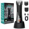 Vexloria Rasoio Elettrico Corpo Uomo, Depilatore Corpo con LED lampada e Display LCD, Lame in Ceramica, USB Ricaricabile Elettrico Rasoio Parti Intimo, Per Il Intimo, Ascelle, Gambe