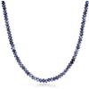 GAVU Collana Uomo Pietre Dure Sfaccettate, Collana Perline di Diaspro a Macchie Blu da Uomo 60cm