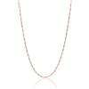 Einzelstück® Collana Singapore in argento 925, placcata in oro 18 carati, oro rosa e oro bianco, catena minimalista da donna senza ciondolo, Oro, Zirconia cubica