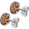 FILANGO® Orecchini in acciaio chirurgico LEOPARDO - 7,0 mm