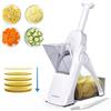 SUPMAKIN Affettatrice a Mandolina Sicura per Cucina - Patate, Verdure e Alimenti - Spessore Regolabile da 0,1 a 8 mm - Artefatto da Cucina Più Veloce (Solo Affettatrice) (bianco)