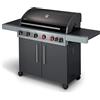 Enders Boston Black 6 K Turbo Barbecue a Gas a 6 Fuochi + Fornello Laterale, Bbq a gas in Acciaio Inox con 2 Zone Turbo & Heat Range, Grill a gas da Esterno o Giardino, 30mbar #8862633
