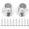 INCREWAY 2 supporti per asta da armadio, in acciaio inox con flangia per asta da doccia fino a 25 mm di diametro esterno