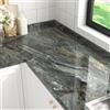 HotDecor Carta Da Parati Effetto Marmo Lucido Pellicola Adesiva Oro Grigio Per Mobili Carta Adesiva Effetto Marmo Per Armadio Cucina Rivestimento Adesivo Per Mobili Tavolo Lavabile 40cm x 200cm